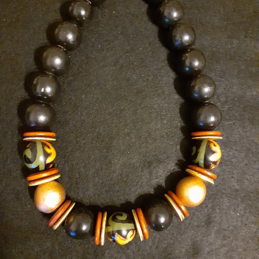 Wooden Bead African Necklace